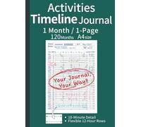 Activities Timeline Journal - 120 Month - A4 - English: A4 Size, 1 Page Per Month Layout for Time Management & Productivity - Green Edition