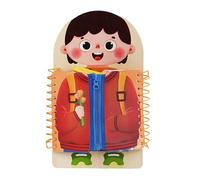 Activity Board - Great Family Board Games For Kids & Adults,Developmental Toy, Learn To Zip, Lace And Buckle, Educational Wood Toy For Daycare Kindergarten Travel Home Preschool