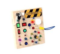 Activity Board - Wooden Educational Circuit Game | STEM Learning Toy with LED Lights for Kids, Montessorie Educational Toy for Boys & Girls, Preschool, Kindergarten, Classroom, Home, Daycare, Nursery