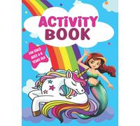 Activity Book For girls Ages 4-8 Years Old: Activity Book For Girls Includes Unicorn coloring pages, Mazes, How To Draw, Crossword, Picture Sudoku, Word Search Puzzles, And More (For home or travel)