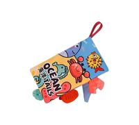 Activity Book-Learning Toys avec différentes surfaces pour le développement sensoriel | Livre de tissu avec un motif de queue | Conception du monde de la jungle et de la jungle pour les tout-