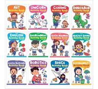 Activity Books For Kids | Art, Unicorn, Coding, Dinosaur & more | Set of 12