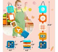 Activity Cube for Babies 1 2 3 Years,Busy Board Montessori Toy,Sensory Airplane Travel Toys for Children,Educational Development Learning Activity Games Children Gifts