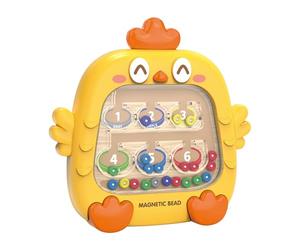 Activity Toy - Magnetic Maze Puzzle Board, Developmental Skill Learning Game, Sturdy Chicken Themed Brain Trainer, Educational Play Set, Ideal for Fine Motor Skills Training and Home
