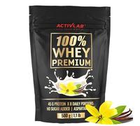 Activlab 100% Whey Premium - Vanille 500g, 16 Portions x 23g Protéines en Poudre, 6.9g BCAAs, Glutamine, Faible en Sucre et Graisse, Construction et Récupération Musculaire