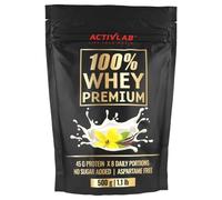 Activlab 100% Whey Premium, 500g, 16 portions x 23G Protéines en poudre | 6.9 G BCAAs | Renforcement musculaire et régénération | Glutamine | Faible teneur en sucre et en graisse | Goût vanille