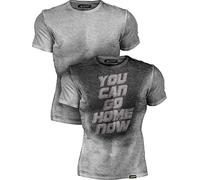 Actizio T-Shirt d’Entraînement et de Motivation Drôle Activé par la Sueur, You Can Go Home Now - Gris - S