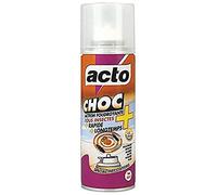 ACTO | AÉROSOL 100 ML «CHOC» ACTION FOUDROYANTE | Contre les infestations de blattes, mouches, moustiques, mites, puces, punaises, araignées... | CHOC11