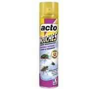 ACTO Aérosol insecticide anti-mouches et moucherons d'intérieur 400 ml Double Action