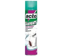 ACTO | AÉROSOL SPÉCIAL Contre tous les insectes rampants : blattes, cafards, poissons d’argent, cloportes, punaises, puces... | Laque insecticide | LAMP1