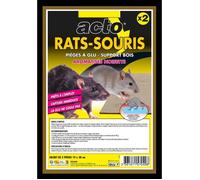 Acto - ACTO Anti-rongeurs : Pièges à Glu pour Rats & Souris avec Support Bois - Aromatisé Noisette