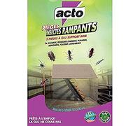 ACTO | PIÈGES À GLU SUPPORT BOIS | SPÉCIAL INSECTES RAMPANTS | Capture les araignées, blattes, fourmis, serpents, scorpions,les rats, souris | GLU6