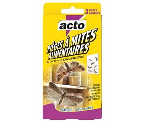 ACTO | PIÈGES À MITES ALIMENTAIRES Détecte les infestations de pyrales des fruits secs. | 3 pièges à glu | MITE7, vert,jaune,rouge,noir