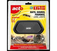 Répulsif Ultrasons - ACTO - Rats, Souris, Fourmis 80m²