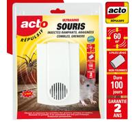 ACTO | RÉPULSIF ULTRASONS SOURIS, INSECTES RAMPANTS, ARAIGNÉES «COMBLES ET GRENIERS» | RUS4