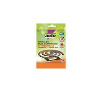 ACTO | SPIRALES BOIS COMPRESSÉ CITRONNELLE | 5 heures de diffusion par spirale | SPI 3