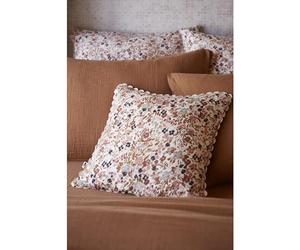 ACTOME Coussin déhoussable avec Croquet 40 x 40 cm Gaze de Coton imprimée Capucine Pampa Naturel