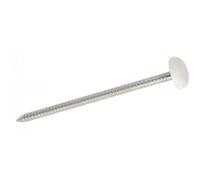 ACTON Pointe annelée - Tête bombée plastifiée blanche - Inox A4 2,1x30 mm - Boîte de 100 - Vis, pointes, boulons