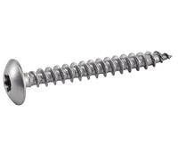 Acton Vis à bois tête cylindrique large six lobes pour pentures Inox A2 7x40 mm Boîte de 100