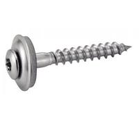 ACTON Viti per legno testa svasata bombata a sei lobi, con rondella EPDM Ø15, in acciaio inox A2, 4,5 x 60 mm, confezione da 200, viti, punte, bulloni