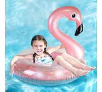 ACTOYS Bouée Flamant Rose, Bouée Gonflable, Grand Anneau de Natation, Bouée de Piscine, Flotteur de Piscine pour Adulte, Jeux Gonflables Eau pour Piscine, Plage et Jeux d'eau (Flamant Rose, 90cm)