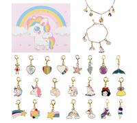 ACTOYS Calendrier de l'Avent Licorne, Calendrier de l'Avent Bijoux 2025, Calendrier de l Avent Fille, 24 Bijoux Accessoires, pour Noël, Anniversaires, Nouvel An Cadeau (B)