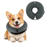 ACTOYS Collerette Chien, Gonflable, Colerette pour Chien Anti Lechage, Souple, pour Protection Postopératoire de Tête, Poitrine et l'abdomen (Gris, XL)