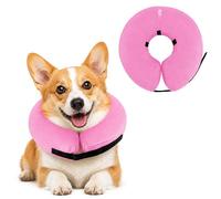ACTOYS Collerette Chien, Gonflable, Colerette pour Chien Anti Lechage, Souple, pour Protection Postopératoire de Tête, Poitrine et l'abdomen (Rose, XL)