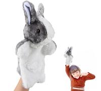 ACTOYS Marionnettes à Main Lapin, Marionnette Enfant, Marionnette Ventriloque, Lapin de Paques, Adapté aux Marionnettes et Théâtres, Histoires du Soir, Histoire pour Enfant (Lapin Gris)