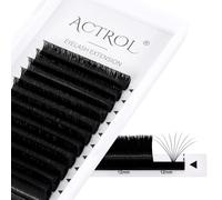 ACTROL Cils auto-enveloppants Easy Fan Lashes Extensions de cils 0.07 épaisseur D 70° Curl 9-16mm Plateau mixte pour la technique du volume Extensions de cils Cils 3D-20D Withstand 100℃