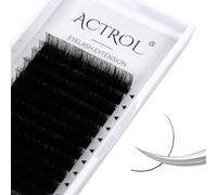 ACTROL Classic Eyelash Extension 0,03 mm D Curl 11-19 mm Plateau mixte Fournitures Noir mat Cils professionnels