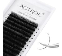 ACTROL Classic Eyelash Extension 0,05 mm CC Curl 9-16 mm Plateau mixte Fournitures Noir mat Cils professionnels