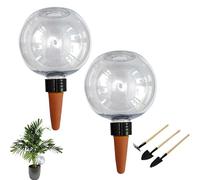 ActSo 2pcs 500ml Globes D'arrosage pour Plantes,Self Watering Globes,Automatic Drip Irrigation Kits,Automatic Plant Irrigation Ball with Three Gardening Tools for Plants in Rooms and Gardens-A