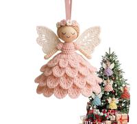 ActSo Diy Crochet Angel Ornament Kit,Kit De Décoration D'ange Au Crochet Fait À La Main Pour Débutants，décoration D'arbre De Noël, Poupée Au, À Suspendre，décoration De Fête-A
