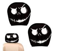ActSo Drôle Appuie-tête De Voiture Couvre Halloween,Couvre-tête De Siège D'auto Drôle,Élastique, Respirant, Décoration Intérieure De Voiture,Conducteur Passager Intérieur Halloween Accessoires-B