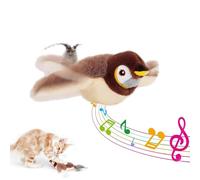 ActSo Flappychase Bird,Jouet pour Chat - Oiseau Gazouillant Simulé,Jouet De Simulation d'oiseaux, Jouet Interactif pour Chats, Flapping Bird Cat Toy | Plush Sparrow Simulation Toy with Vivid-1pcs
