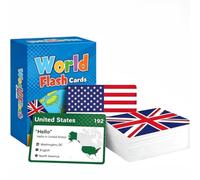 ActSo Flash Drapeaux du Monde,245Pcs World Flags Flashcard,(A)
