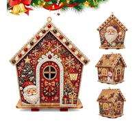 ActSo Gingerbread House Pearl Art kit,DIY Christmas Pearl Beads Art(A)