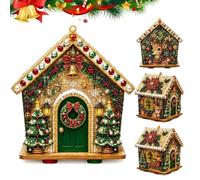 ActSo Gingerbread House Pearl Art kit,DIY Christmas Pearl Beads Art(E)