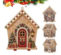 ActSo Gingerbread House Pearl Art kit,DIY Christmas Pearl Beads Art(F)