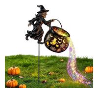 ActSo Halloween Witch Cauldron Garden Light,with LED Projector&Stake Yard Decor (A)