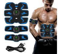 ActSo powerfit Pack d'électrostimulation pour Abdos, Bras et Jambes,electrostimulateur Bras,Ceinture EMS Portable pour Entraînement Abdominal, Modes Multiples et Intensité Réglable-A