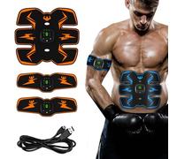 ActSo powerfit Pack d'électrostimulation pour Abdos, Bras et Jambes,electrostimulateur Bras,Ceinture EMS Portable pour Entraînement Abdominal, Modes Multiples et Intensité Réglable-B