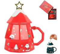 ActSo Tasse de Noël tasse en porcelaine tasse à café 3D Noël(C) | Funny 3D Christmas Tree Shaped Coffee Cup Milk Cup Milk Cup Gift for Christmas New Year Green
