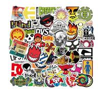 ACTTGGJ Autocollants au Néon 100 Pièces - Stickers de Vinyle Imperméables pour Ordinateur Portable, Bouteille d'Eau, Bagages, Snowboard, Motos - Skate, Moto