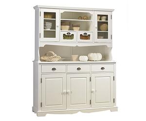 ACTUAL DIFFUSION 40823 Windsor Buffet Vaisselier avec 5 Portes/5 Tiroirs Bois Blanc 42 x 146 x 186 cm