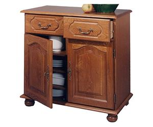 Actual Diffusion 5657AR Bretagne Buffet Bahut avec 2 Portes/2 Tiroirs Bois 41 x 82 x 77 cm