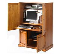 ACTUAL DIFFUSION 6724 Alsace Armoire Informatique avec 4 Portes Bois 55 x 97 x 141 cm