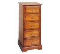 ACTUAL DIFFUSION 6775 Alsace Commode Chiffonnier avec 5 Tiroirs Bois 41 x 44,2 x 93,5 cm