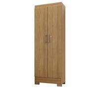 ACTUAL DIFFUSION Armoire Multifonctions Chêne 2 Portes 5 Niches L 63 H 180 P 35 cm